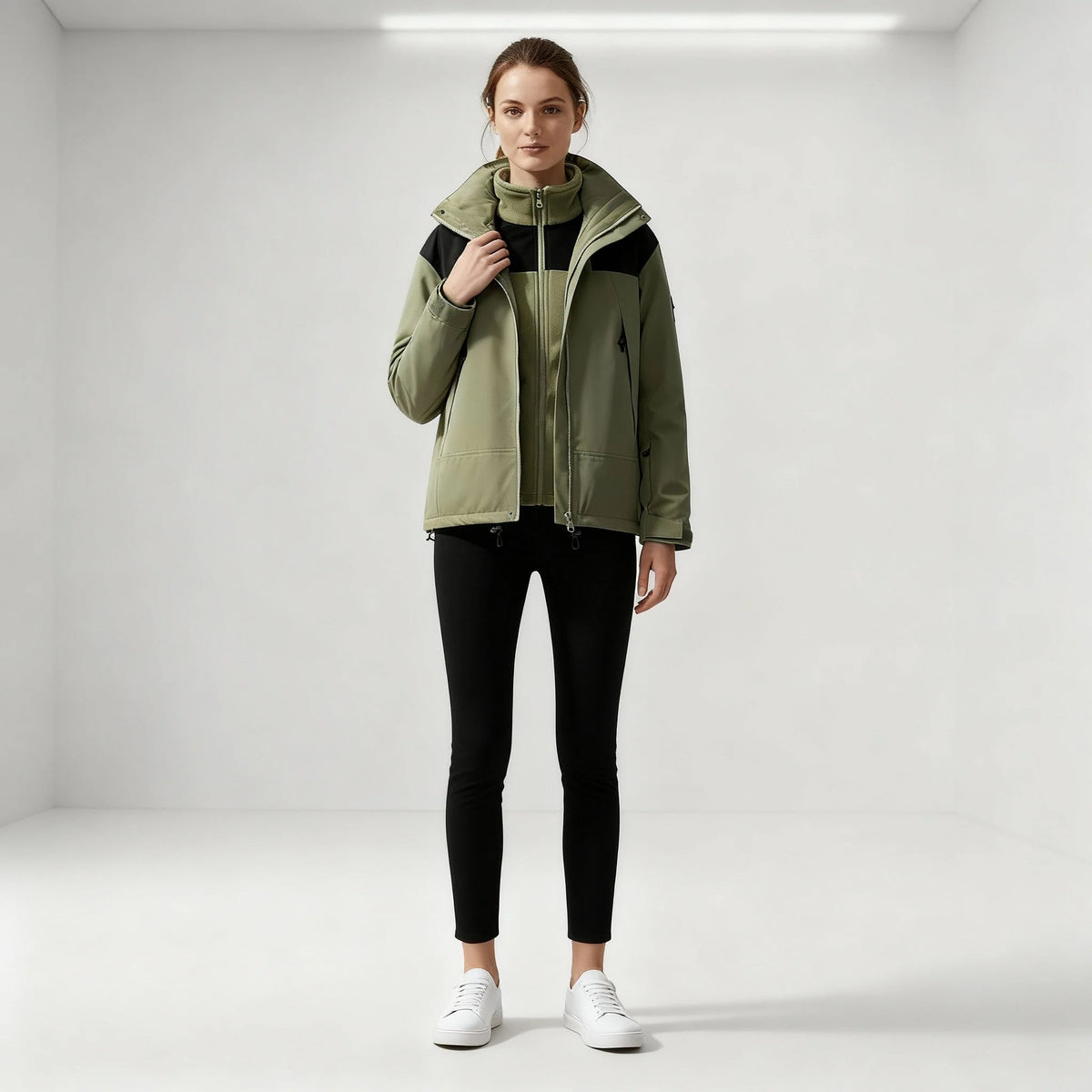 Winter Jacket 3-In-1 Fleece-Lined Hooded