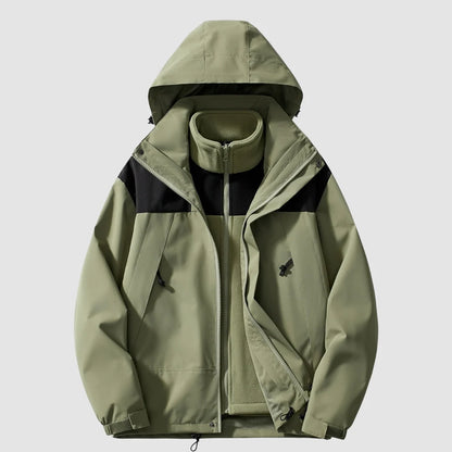 Winter Jacket 3-In-1 Fleece-Lined Hooded
