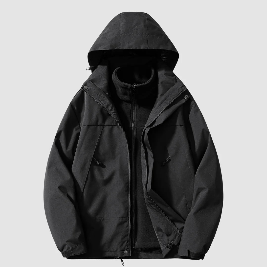 Winter Jacket 3-In-1 Fleece-Lined Hooded