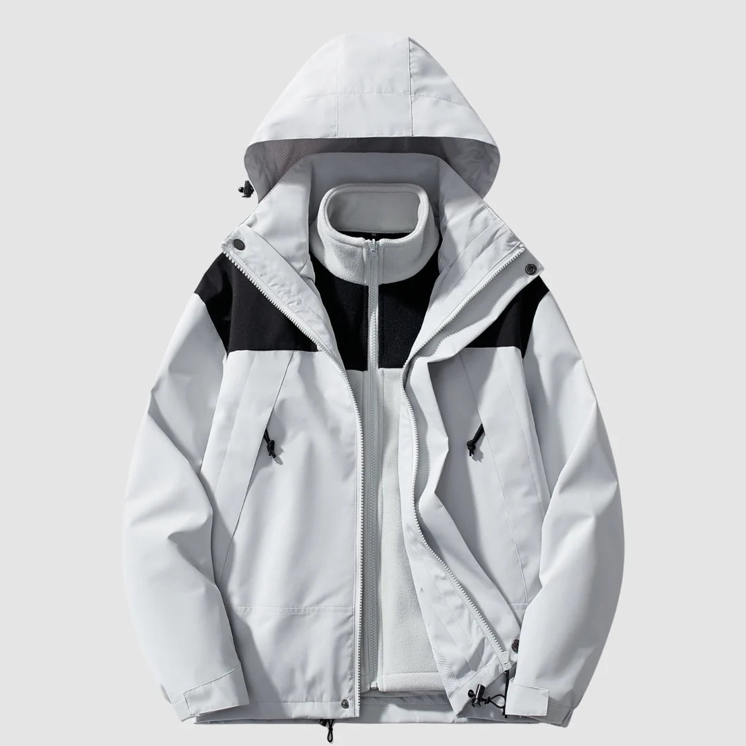 Winter Jacket 3-In-1 Fleece-Lined Hooded