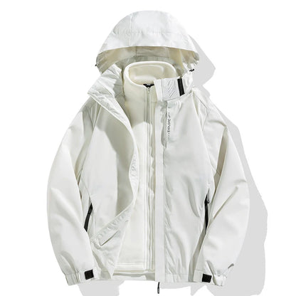 Winter Jacket Detachable Fleece Liner Water-Repellent Windproof