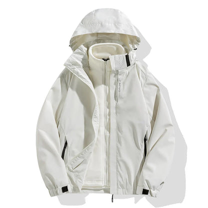 Winter Jacket Detachable Fleece Liner Water-Repellent Windproof