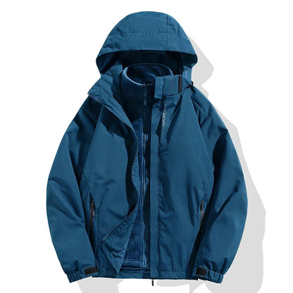 Winter Jacket Detachable Fleece Liner Water-Repellent Windproof