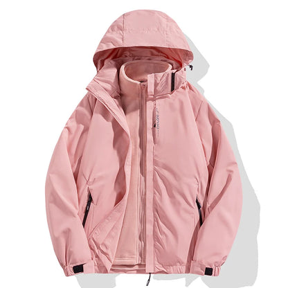 Winter Jacket Detachable Fleece Liner Water-Repellent Windproof