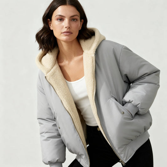 Winter Jacket Polyester Oversized Loose Fit Machine Washable