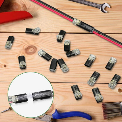 Wire Connector 2-Pole No-Stripping Transparent Window