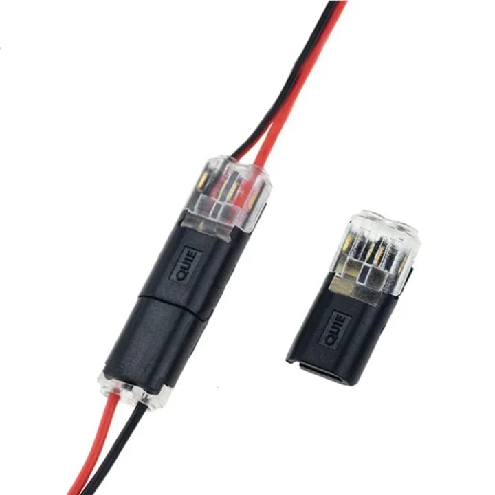 Wire Connector 2-Pole No-Stripping Transparent Window