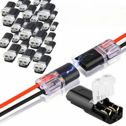 Wire Connector 2-Pole No-Stripping Transparent Window