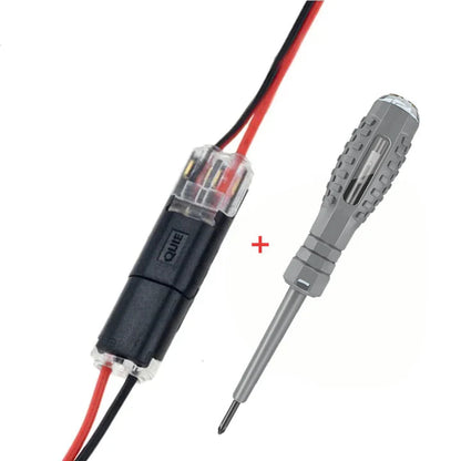 Wire Connector 2-Pole No-Stripping Transparent Window
