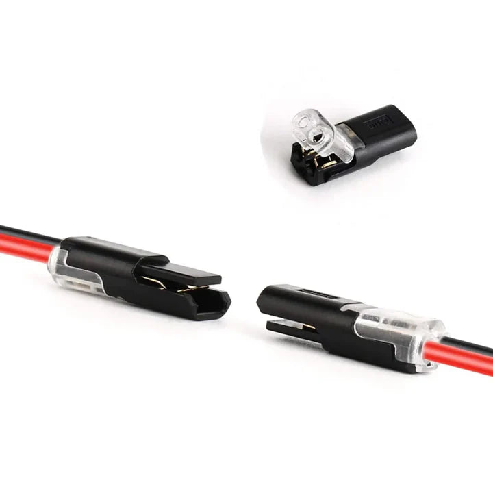 Wire Connector 2-Pole No-Stripping Transparent Window