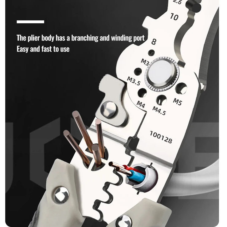 Wire Stripper 7-In-1 Hardened Steel Rust-Resistant Finish