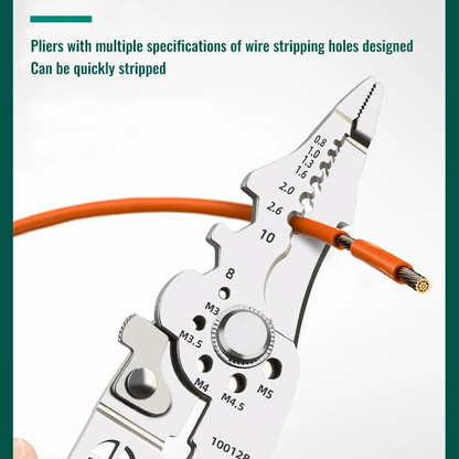 Wire Stripper 7-In-1 Hardened Steel Rust-Resistant Finish