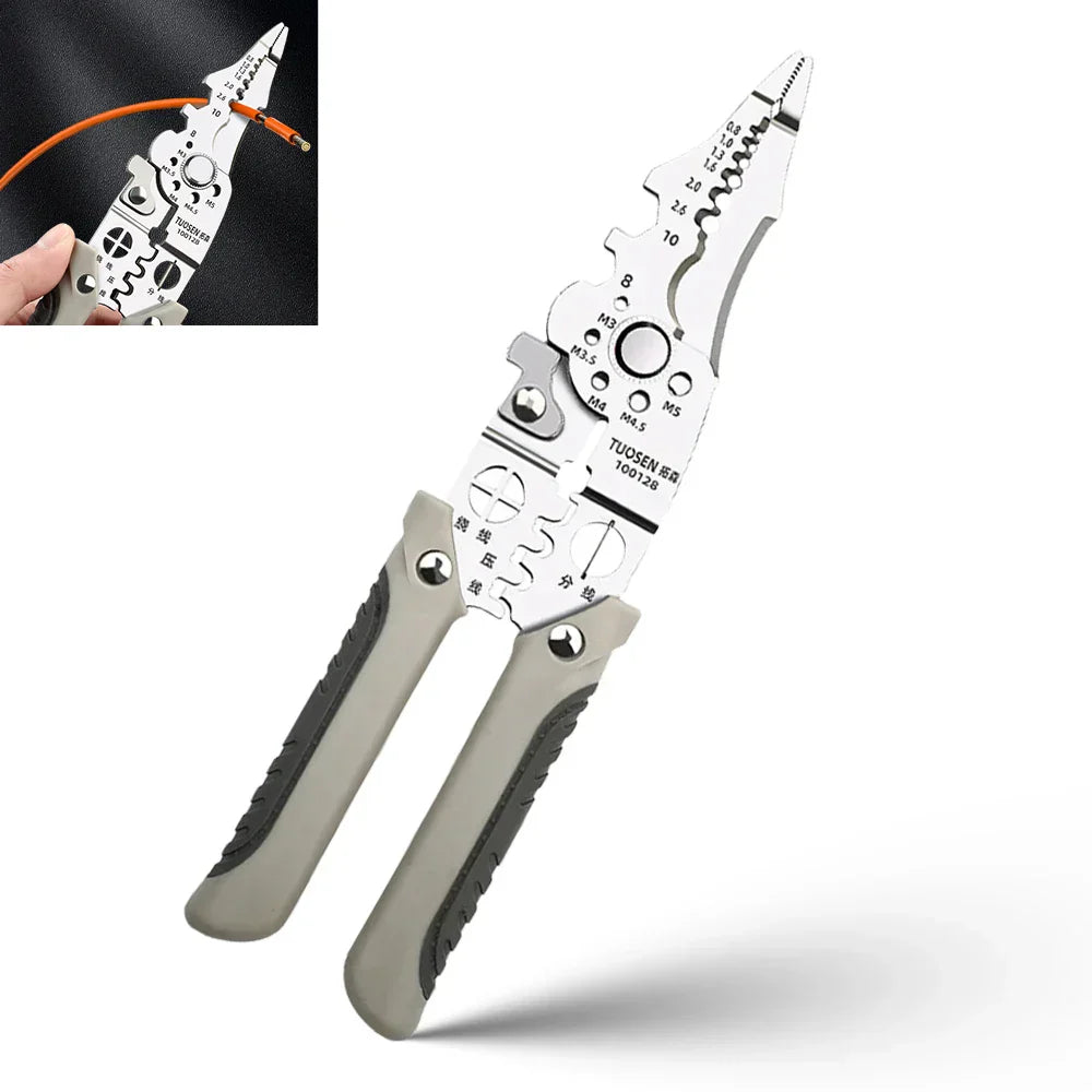 Wire Stripper 7-In-1 Hardened Steel Rust-Resistant Finish