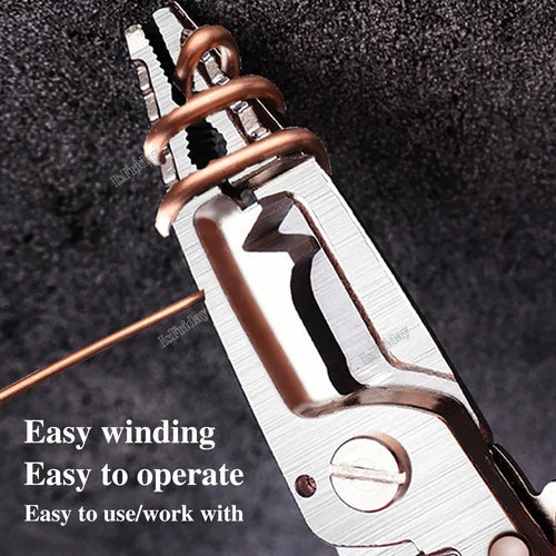 Wire Stripper Pliers 10-in-1 Alloy Steel Ergonomic Grip