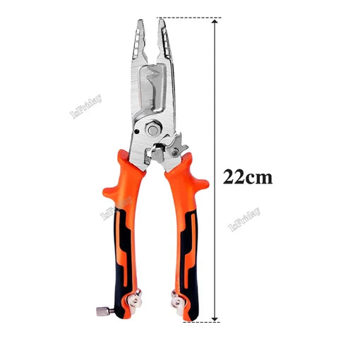 Wire Stripper Pliers 10-in-1 Alloy Steel Ergonomic Grip