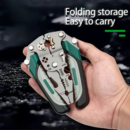 Wire Stripper Pliers Cutting Crimping & Stripping Foldable