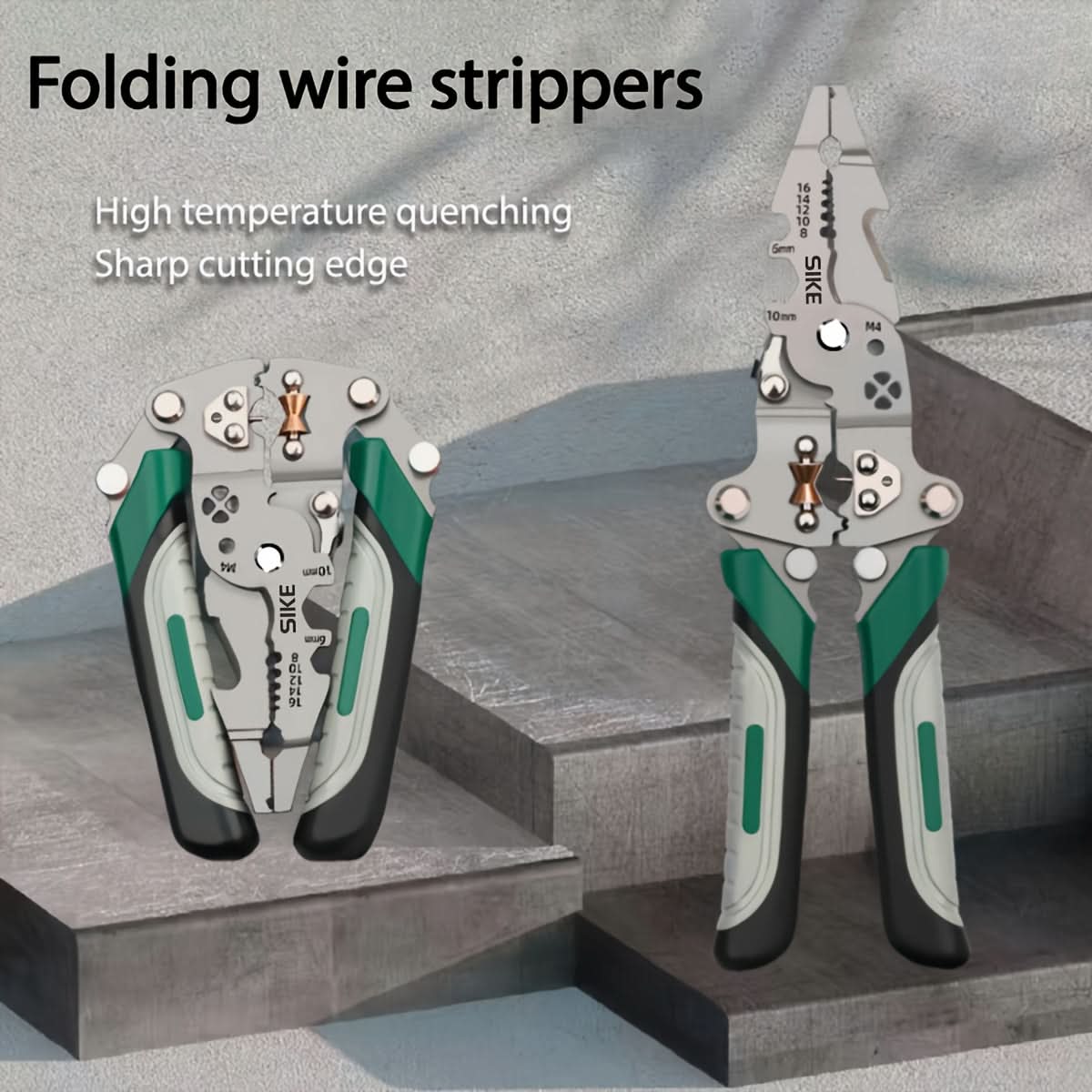 Wire Stripper Pliers Cutting Crimping & Stripping Foldable