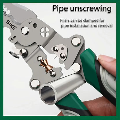 Wire Stripper Pliers Cutting Crimping & Stripping Foldable