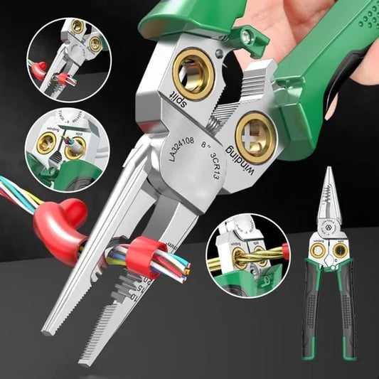 Wire Stripping Pliers Seven-in-One Multi-Function Spring-Loaded Handles