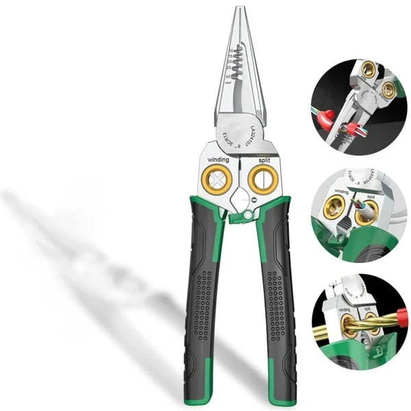 Wire Stripping Pliers Seven-in-One Multi-Function Spring-Loaded Handles