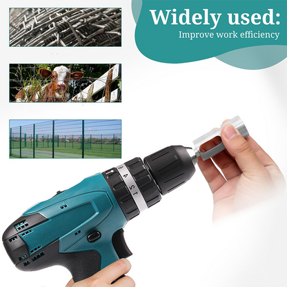 Wire Twister Attachment Hardened Steel Triangular Non-Slip Shaft