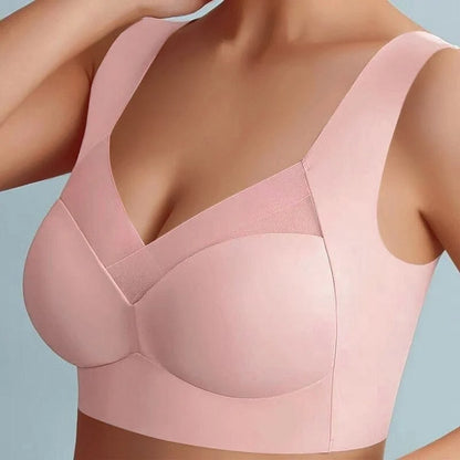 Wireless Bra Seamless Wire-Free Support Wide Straps