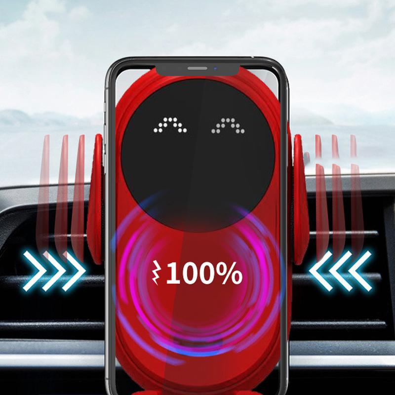 Wireless Car Charger 15W Auto-Clamp Vent & Suction Mount