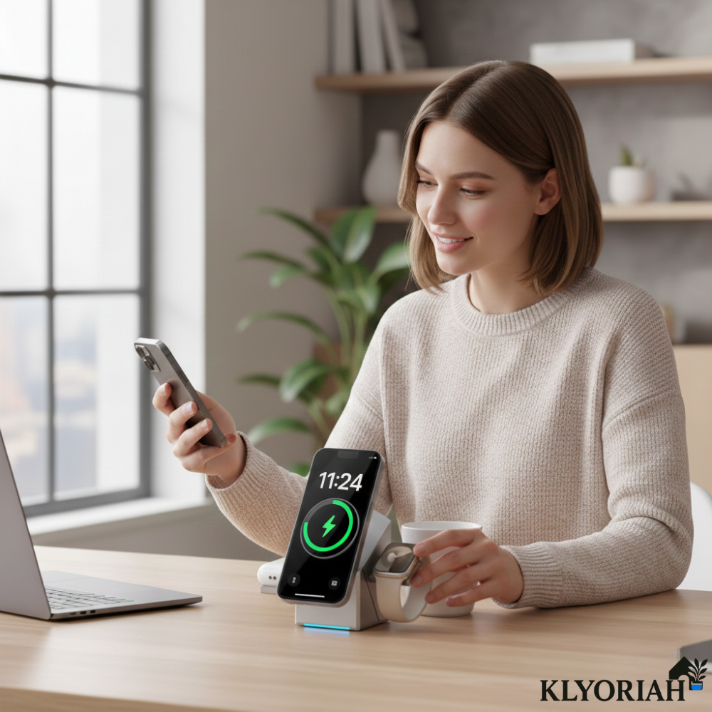 Wireless Charger 3-In-1 MagSafe 15W Foldable Travel
