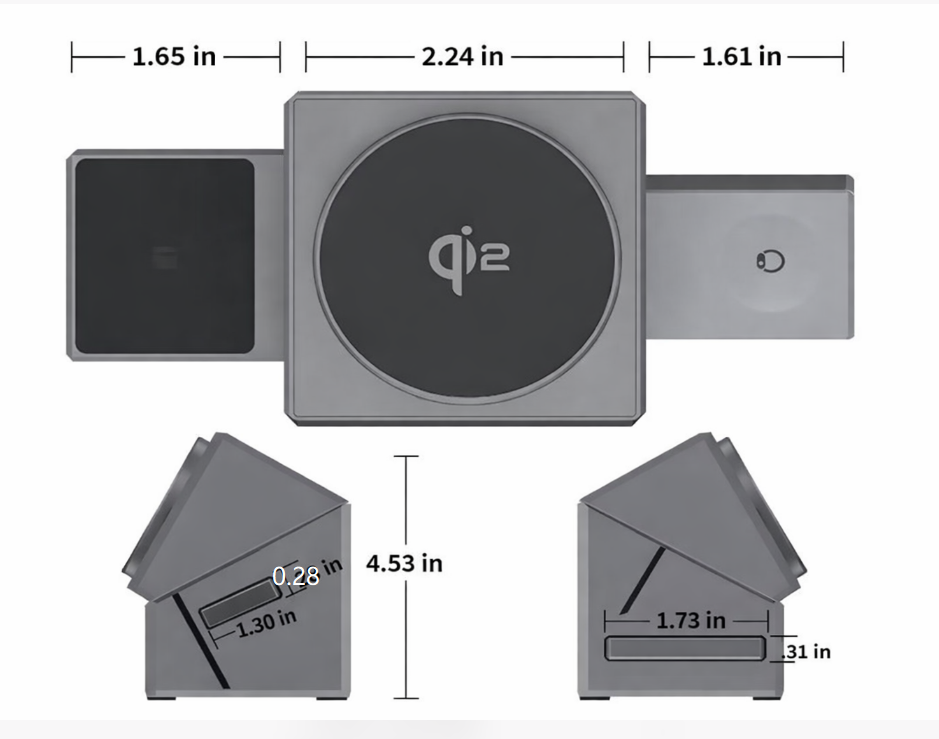 Wireless Charger 3-in-1 MagSafe & Foldable