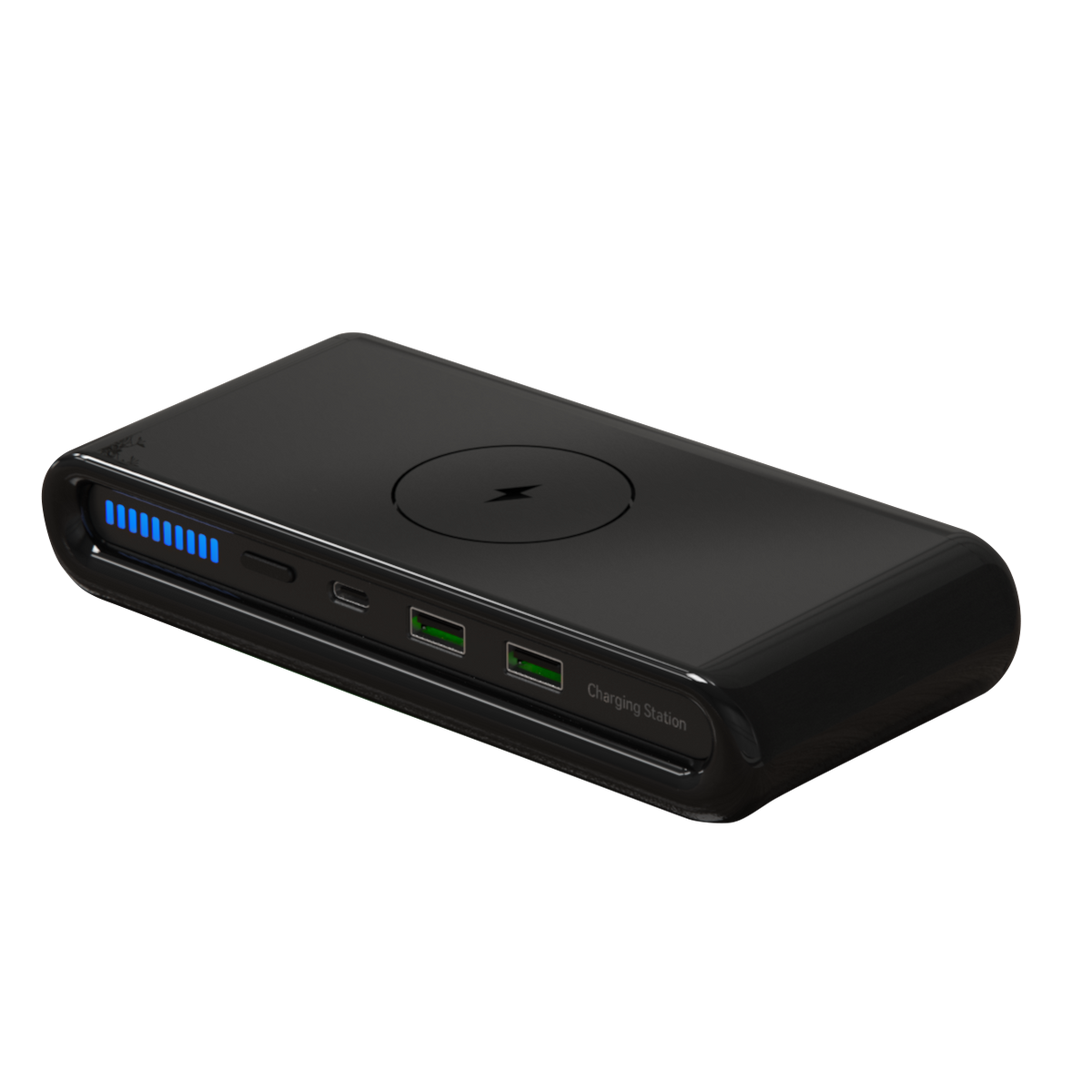 Wireless Charger 4-in-1 Multi-Device USB-A Ports & LED Indicator