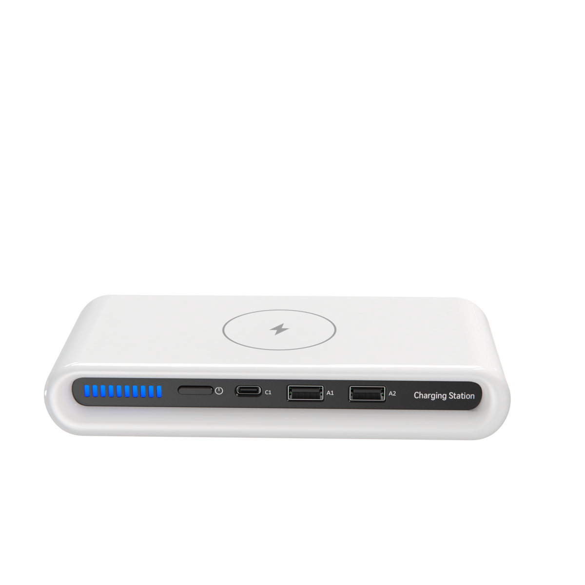 Wireless Charger 4-in-1 Multi-Device USB-A Ports & LED Indicator