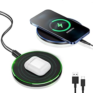 Wireless Charging Pad 30W Fast Charging USB-C Cable Included