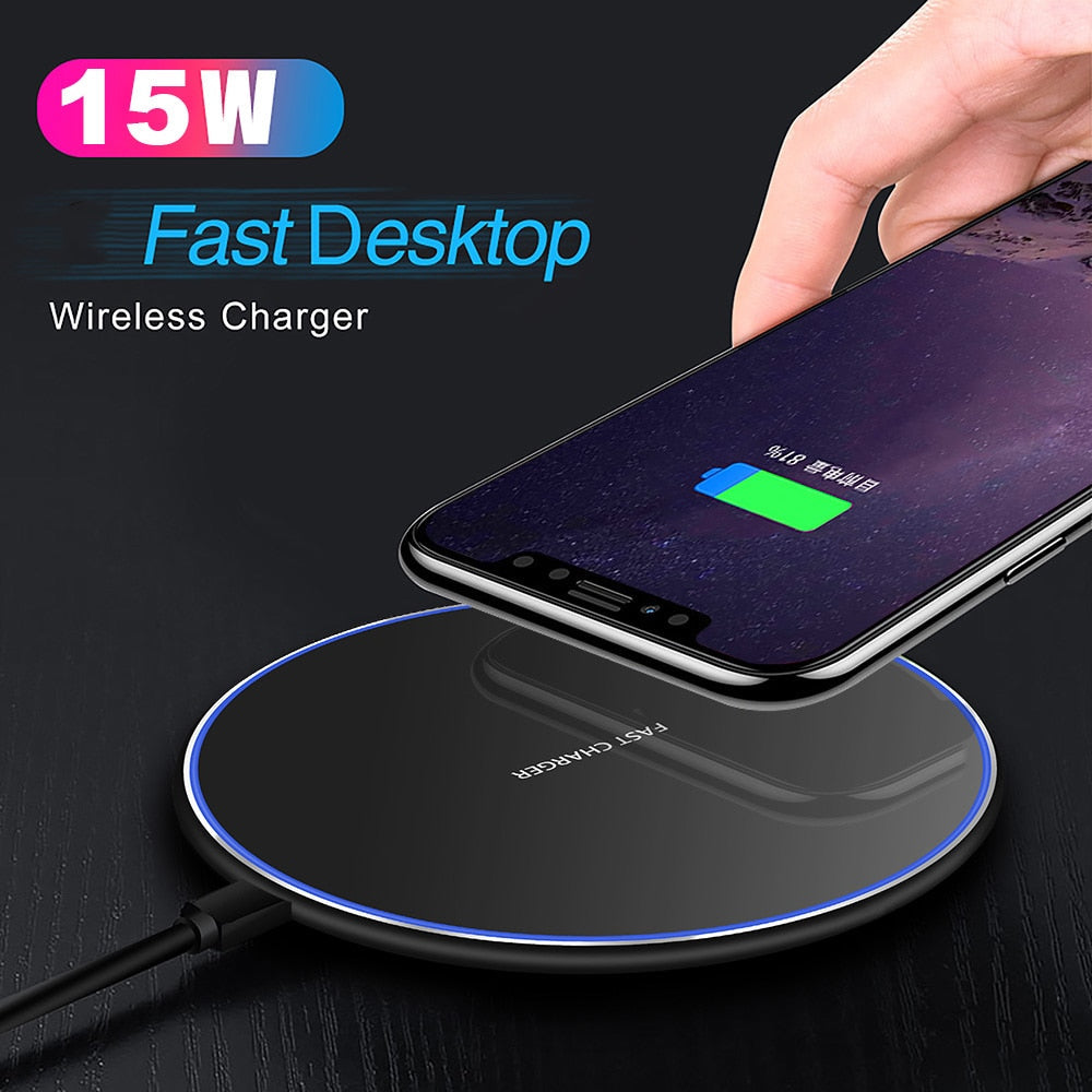 Wireless Charging Pad 30W Fast Charging USB-C Cable Included