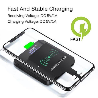 Wireless Charging Receiver Qi-Compatible Slim Plug-In Design