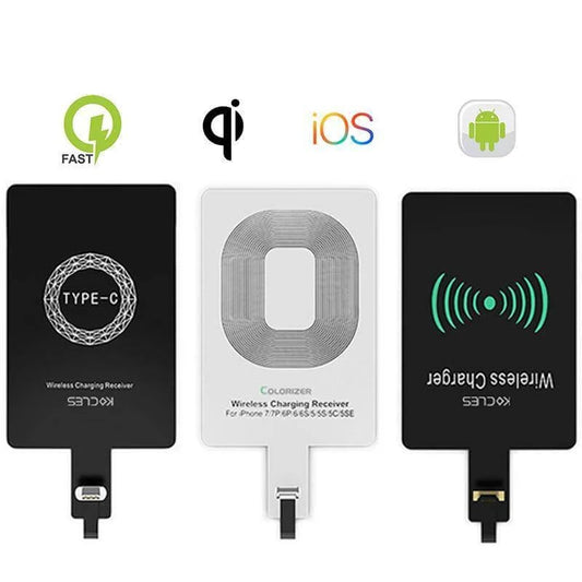 Wireless Charging Receiver Qi-Compatible Slim Plug-In Design