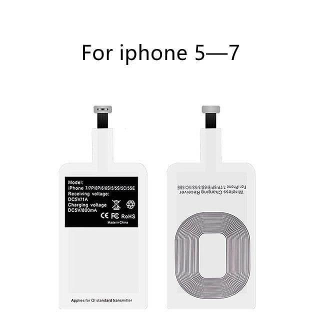 Wireless Charging Receiver Qi-Compatible Slim Plug-In Design