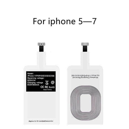 Wireless Charging Receiver Qi-Compatible Slim Plug-In Design