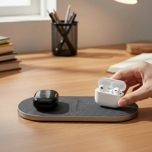 Wireless Charging Station Dual Device Qi Compatible