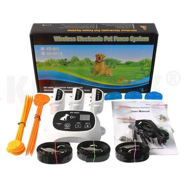 Wireless Dog Fence Adjustable Range Waterproof Rechargeable Collar