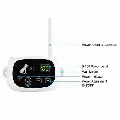 Wireless Dog Fence Adjustable Range Waterproof Rechargeable Collar