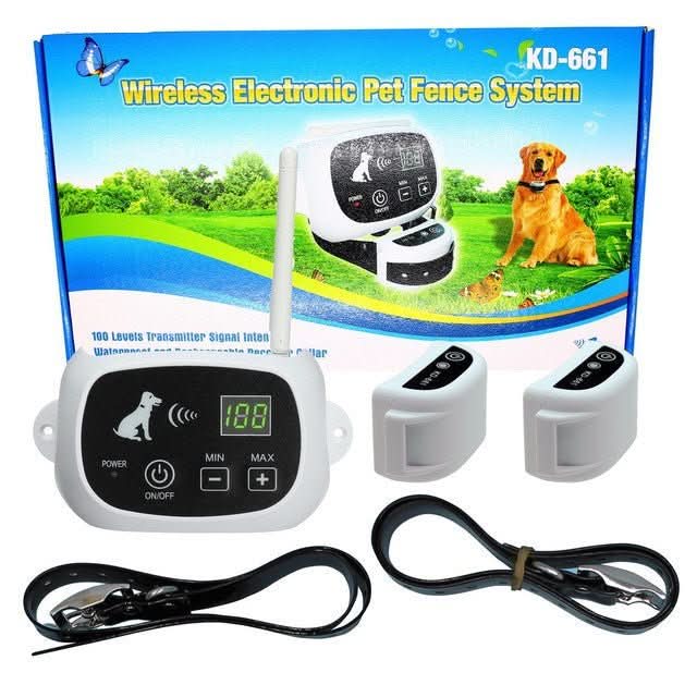 Wireless Dog Fence Adjustable Range Waterproof Rechargeable Collar