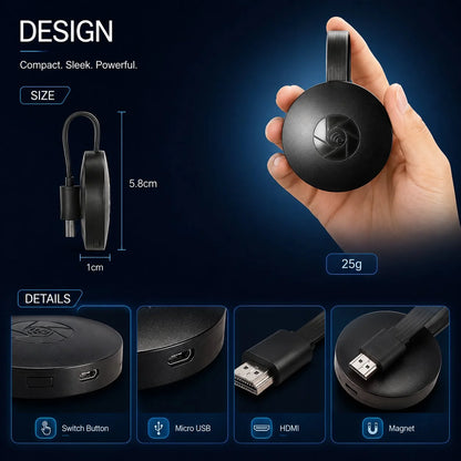 Wireless HDMI Adapter Full HD 1080p AirPlay Miracast DLNA