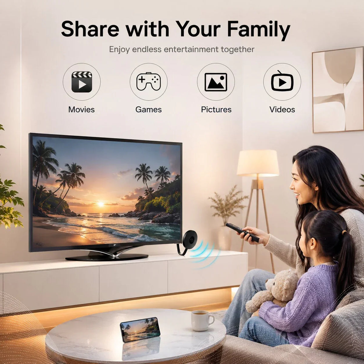 Wireless HDMI Adapter Full HD 1080p AirPlay Miracast DLNA