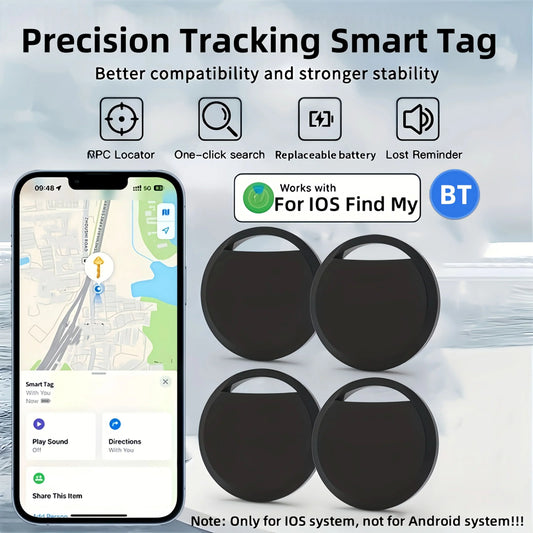 Wireless Item Tracker Set of 4 iOS Find My Compatible