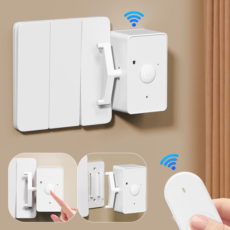 Wireless Light Switch USB Rechargeable 433 MHz Adhesive Mount