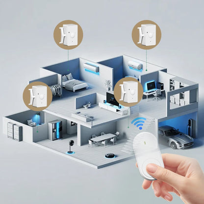 Wireless Light Switch USB Rechargeable 433 MHz Adhesive Mount