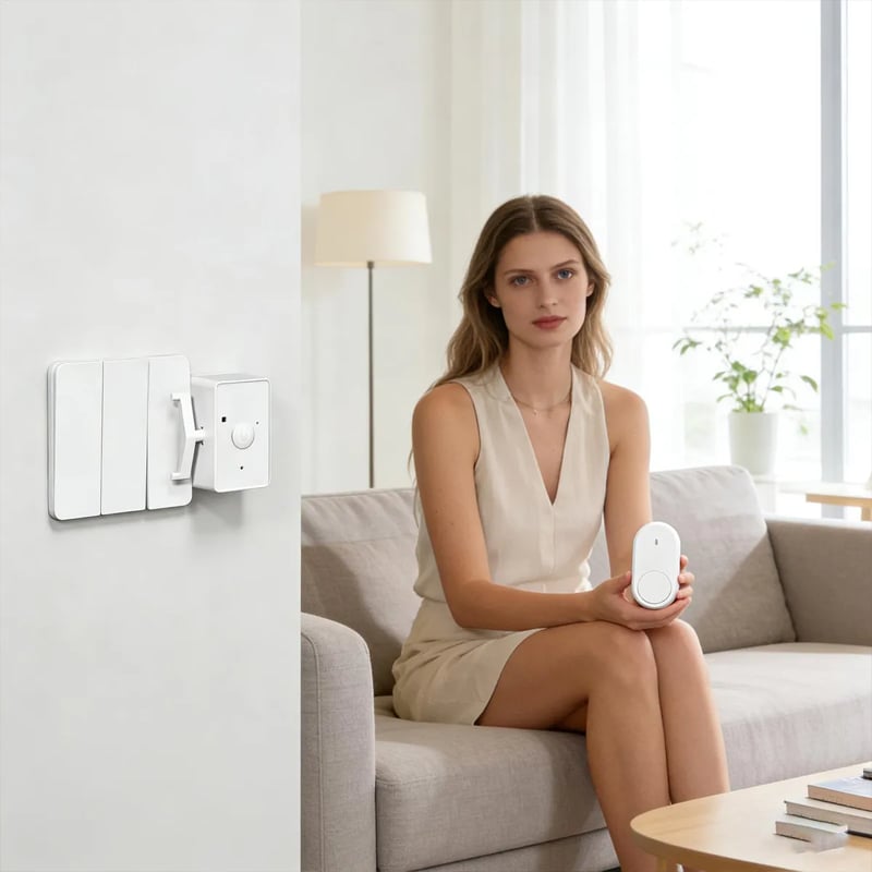 Wireless Light Switch USB Rechargeable 433 MHz Adhesive Mount