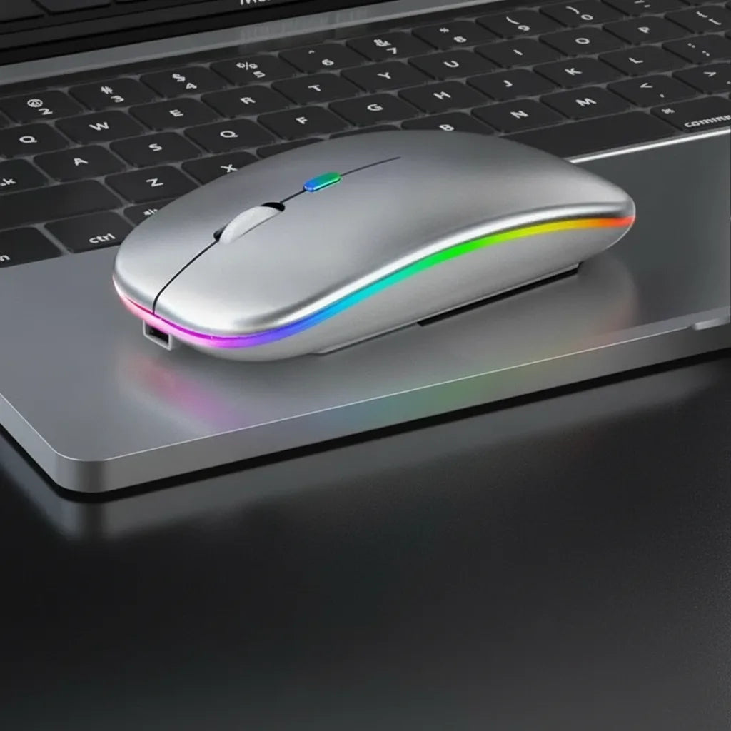 Wireless Mouse Rechargeable Bluetooth & USB Receiver