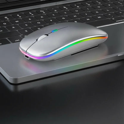 Wireless Mouse Rechargeable Bluetooth & USB Receiver
