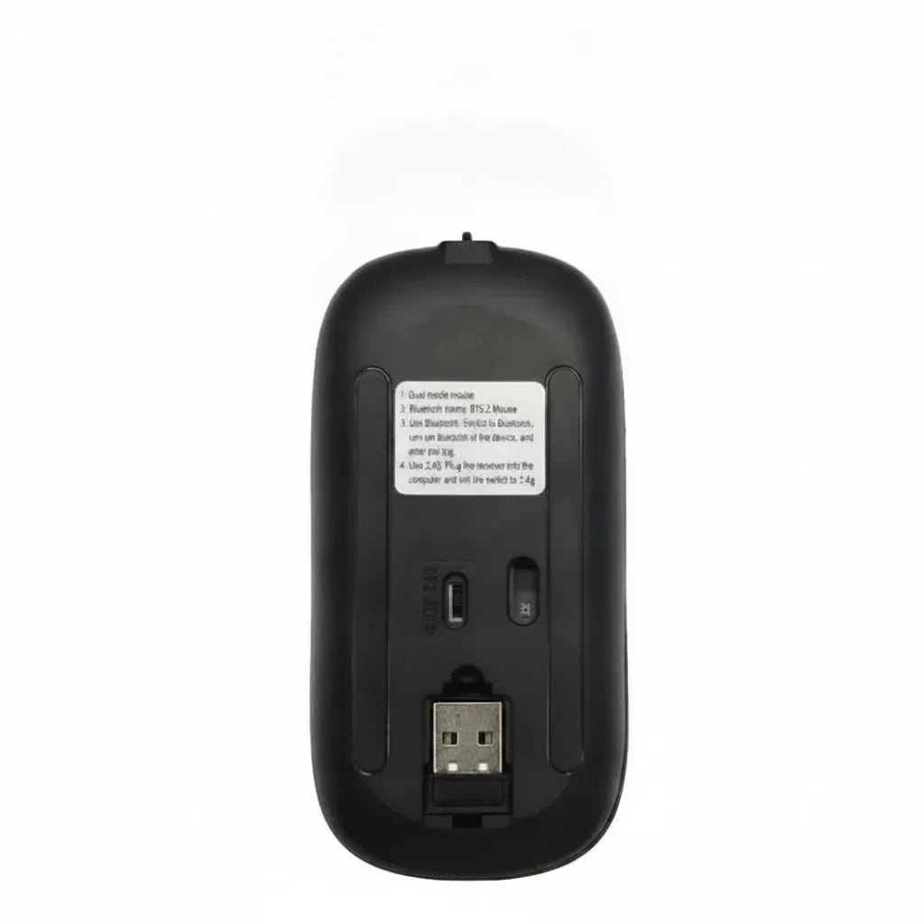 Wireless Mouse Rechargeable Bluetooth & USB Receiver